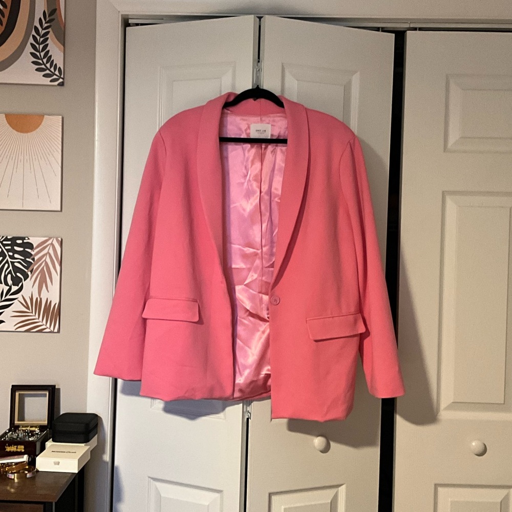 Vici Pink Boyfriend Blazer